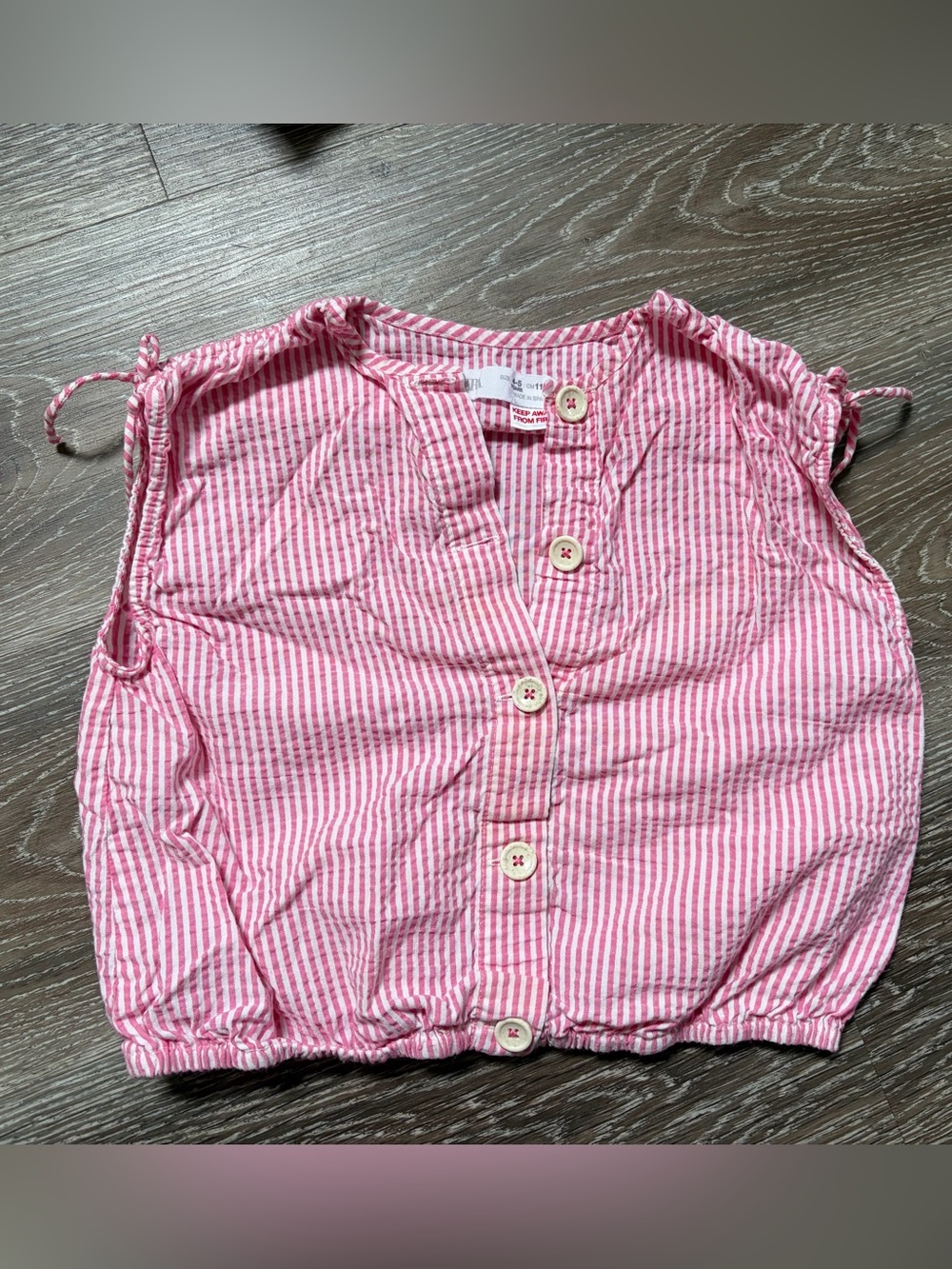 Zara Girls Striped Top - 4-5T